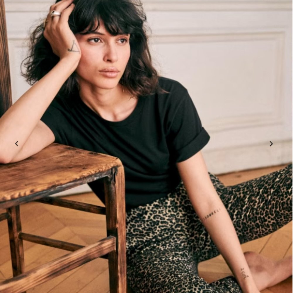 Sezane CLARA TROUSERS  Jacquard Leopard size EU40/US8